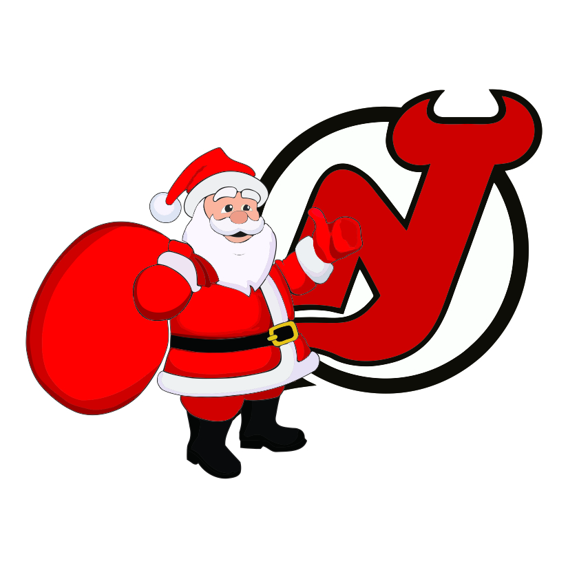 New Jersey Devils Santa Claus Logo iron on paper